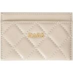 Leather quilted card holder, sand