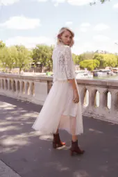 Aria tulle skirt, ecru