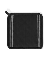 Icons cotton jacquard star pot holder, black/white