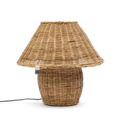 Rustic rattan ames table lamp