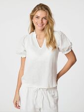 Odesa linen blouse, white