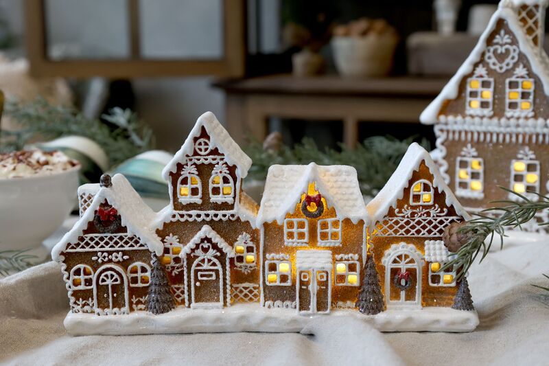Noël gingerbread house with led, mocca