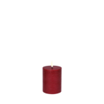 Led pillar candle 10cm, carmine red
