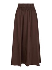 Yara poplin skirt, chocolate brown