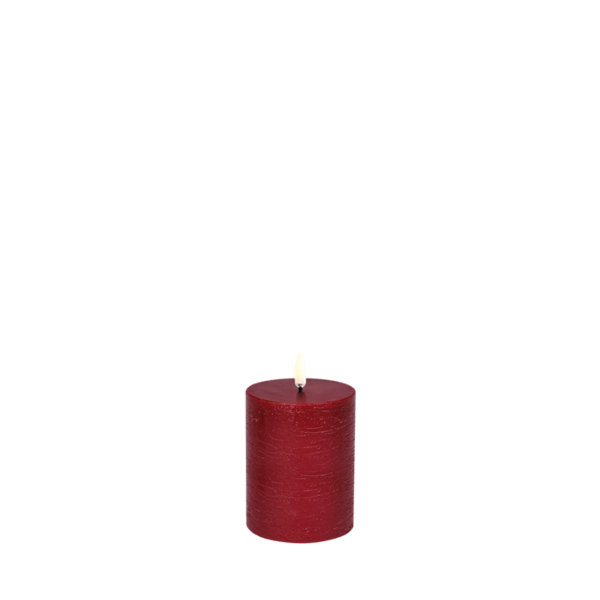 Led pillar candle 10cm, carmine red
