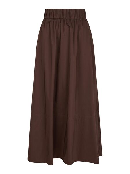 Yara poplin skirt, chocolate brown