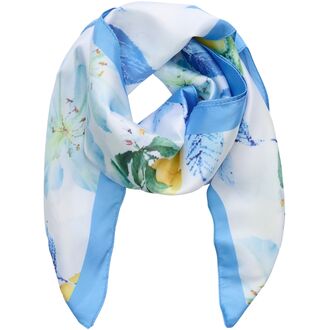 Finja scarf, lemon blue