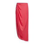 Skirt with slit, intense pink