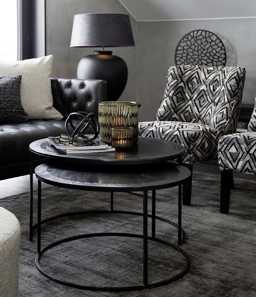 Amadeo coffee table set of 2, black