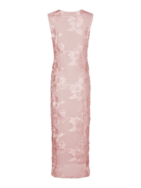 Tiranna big flower mesh dress, light pink