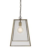Slim city ceiling lamp, brass
