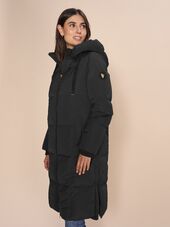 Nova square down coat, black