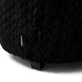 Silver creek footstool fur, black