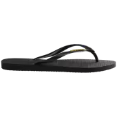 Slim logo metallic, black/golden