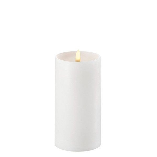 Led candle with shoulder top 15cm, nordic white