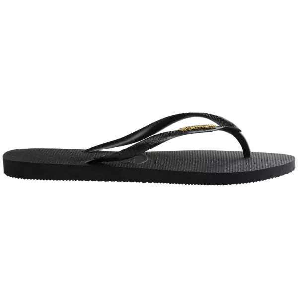 Slim logo metallic, black/golden