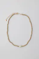 Glow short necklace, gold