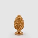 Pine cone candle, gold