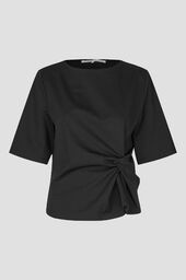 Arkai drape tee, black