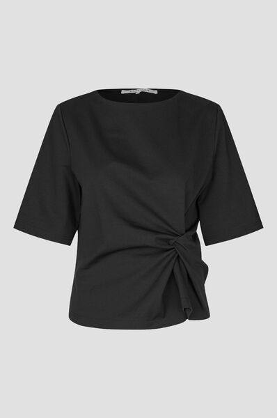 Arkai drape tee, black