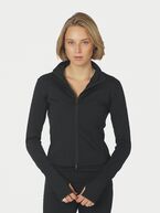 Nolana zip blouse, black