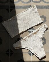 Skin lobster bikini top, ivory