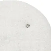 Bowery footstool, rich tweed, antique white