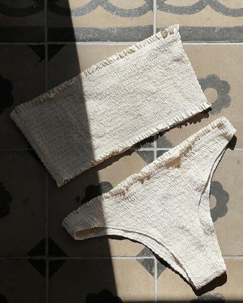 Skin lobster bikini top, ivory