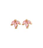 Laurel studs, pink/gold