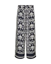 Measa linocut pant long, salute navy