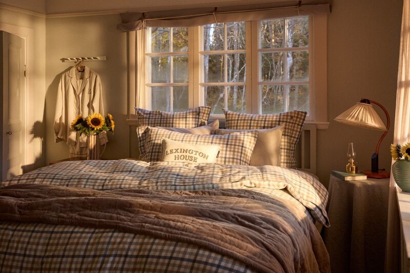 House organic cotton velvet pillow 30x40, beige