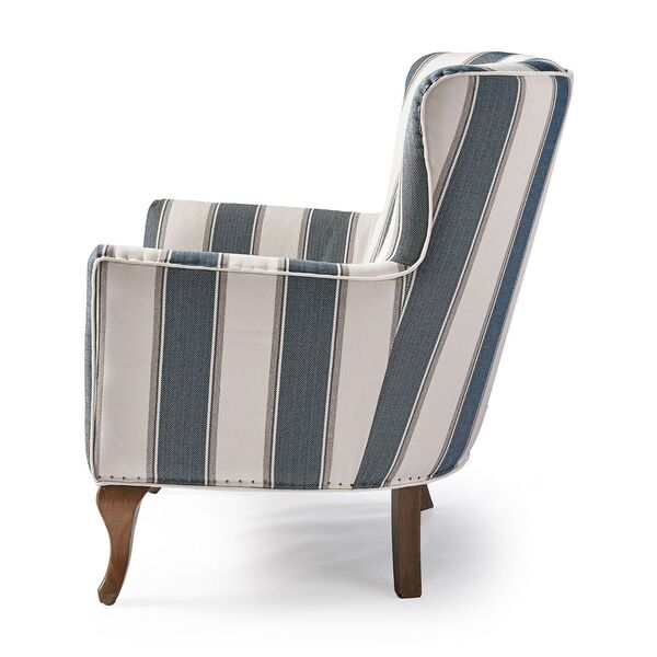 Cavendish armchair blue stripes