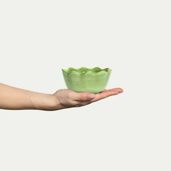 Oyster bowl 13cm, green