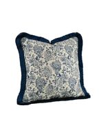 Rosario cushion cover with fringe 50x50, indigo