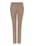 Dara stretch leather pant, beige