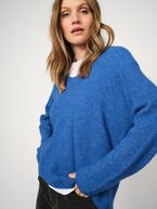 Thora V-neck knit, blue lolite