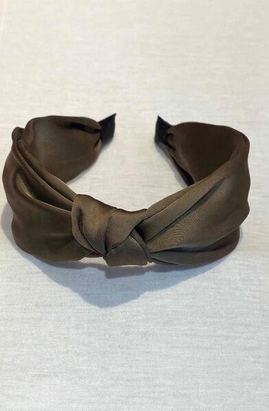 Sateen headband, taupe