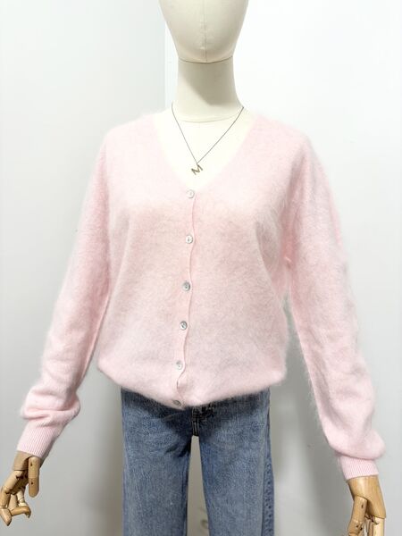 Cashmere blend cardigan, baby pink