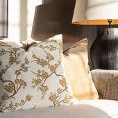Sakura cushion cover 50x50, brandy
