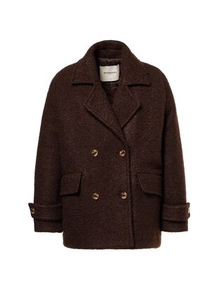 Avril short coat, dark chocolate