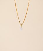 Add-on blue lace agate drop, gold