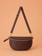 Ruby leather bag, chocolate brown