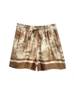Shorts with Toile De Jouy print, beige