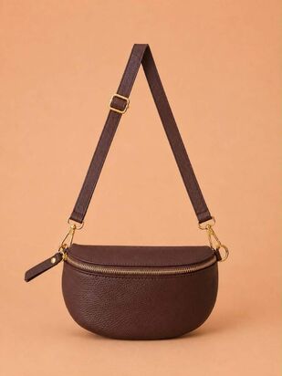 Ruby leather bag, chocolate brown