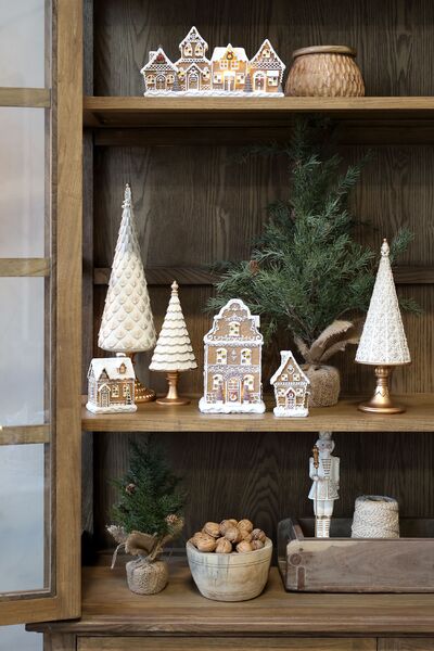 Noël gingerbread house with led, mocca