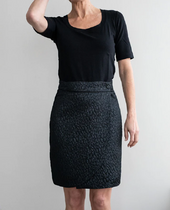 Wrap skirt, navy/black