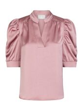 Roella heavy sateen blouse, evening rose