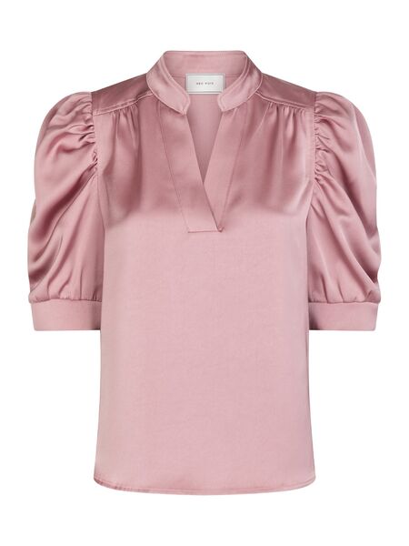 Roella heavy sateen blouse, evening rose