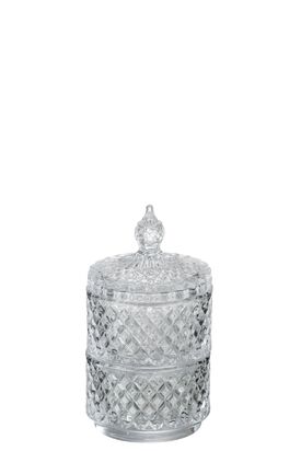Glass jar 2 levels 15,5cm