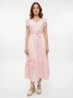 Short Sleeve Ruffle Dress, Pink